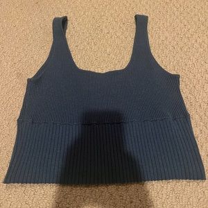 Green Kendall and Kylie ribbed tank top